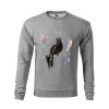 Szara bluza dziecięca z kolorowym nadrukiem ptaka w stylu boho. Bluza wkładana, bez kaptura.