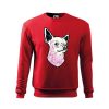 Czerwona bluza dziecięca z nadrukiem psa rasy Chihuahua. Bluza wkładana, bez kaptura.