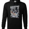 Czarna bluza męska z kolorowym nadrukiem płatków śniadaniowych Cosmic Cereal, nawiązujących do popularnej serii filmów sci-fi. Bluza typu „kangur” z kapturem.